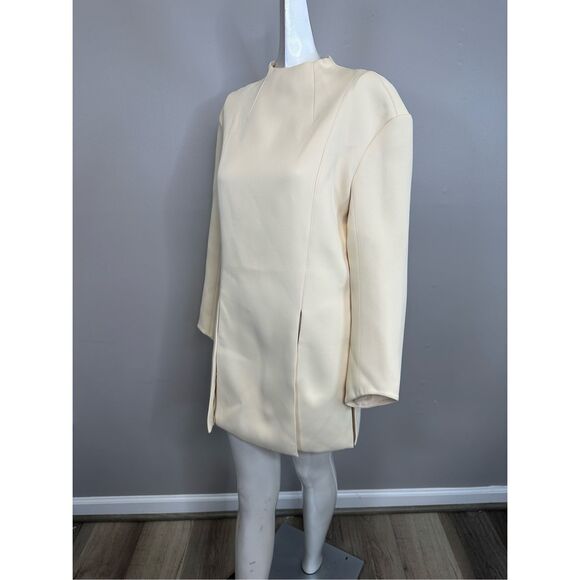 Khaite Mahni Crepe Satin Top in Ivory Size US 4 $1880 - Picture 5 of 10
